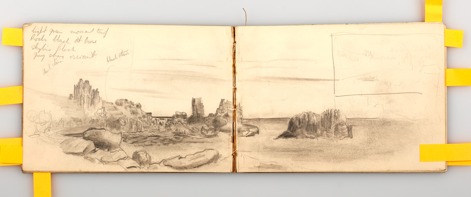 JB301 - Cornish Sketch Book 1946 - 1946 - 12.5 x 36.5 cm - Pencil